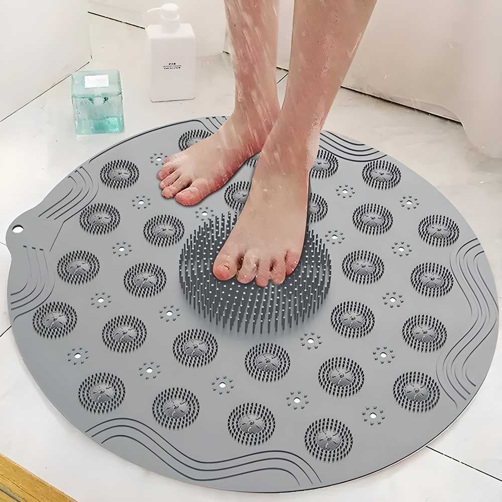 Silicone Non Slip Round Bathroom Mat